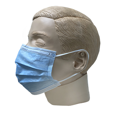 Mascarilla Quirúrgica de uso médico 3 pliegues c/elástico